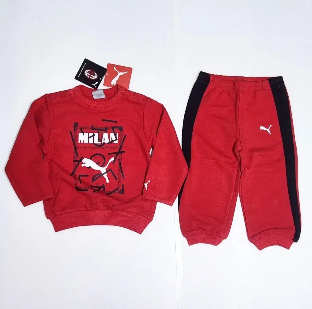 (新製品/ 1 三) AC ミラノ トレーナー ズボン セット トラックスーツ ベビー服 サッカー PUMA(プーマ)