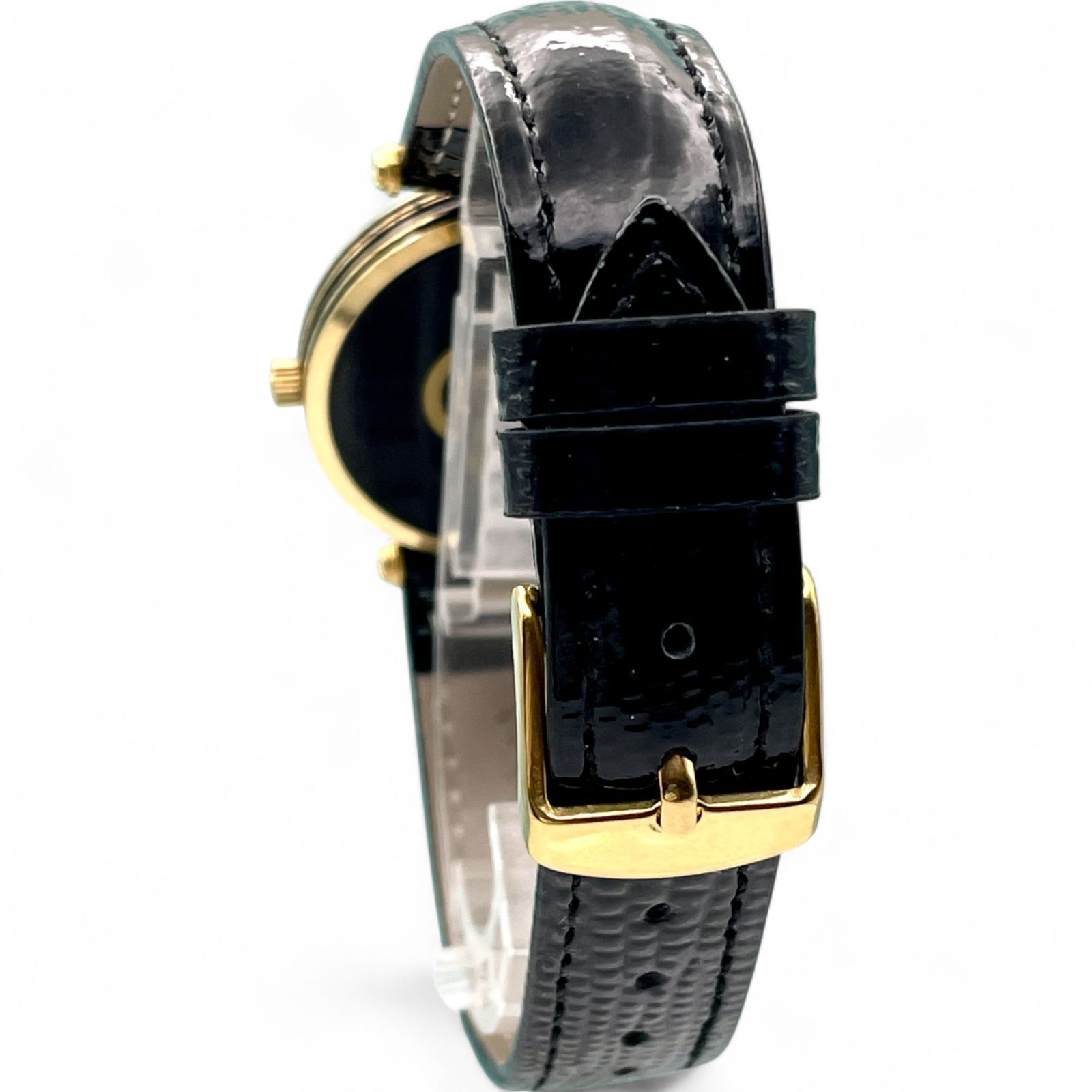 Ⴤ1307 美品ꕤGUCCI グッチ シェリーライン 腕時計 ゴールド 2針 美品 □ 稼働 GUCCI グッチ シェリーライン 白文字盤 レディース腕時計