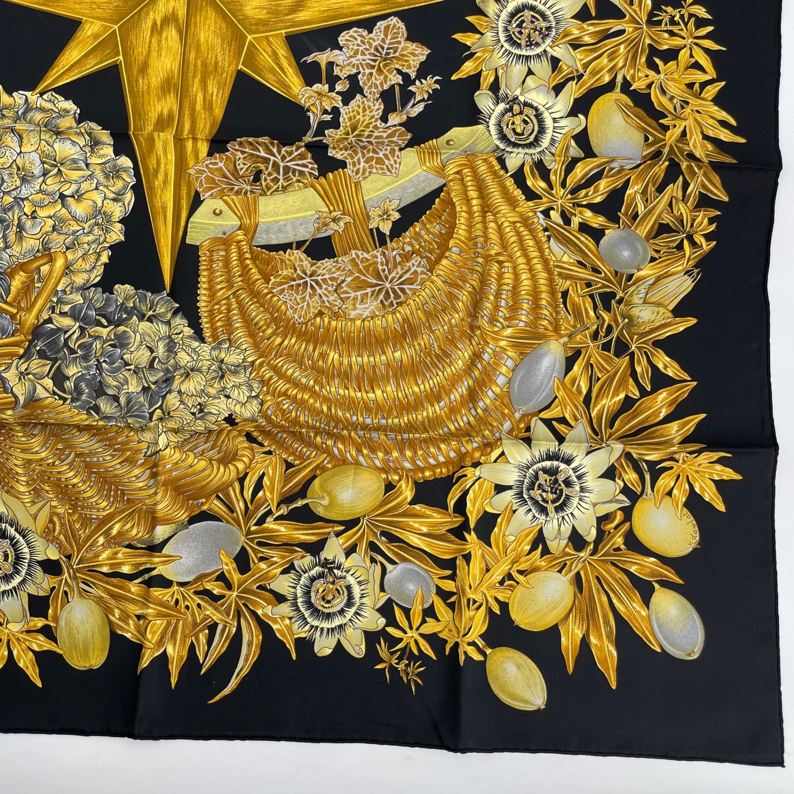 極美品 HERMES エルメス カレ90 PASSIFLORES パッションフラワー