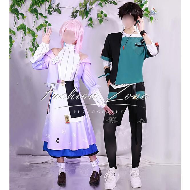 ◆崩壊 スターレイル 風 三月なのか 丹恒 コスプレ衣装 ウィッグ 靴 コスチューム 演出服 アニメ ゲーム ハロウィン cosplay 変装