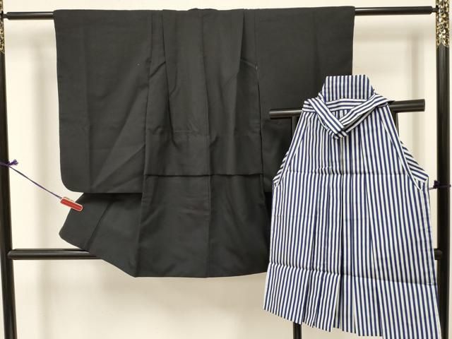 キッズ服(100cm~) 平和屋着物[]七五三 男の子 行灯袴セット 黒地 DAAW2763ma