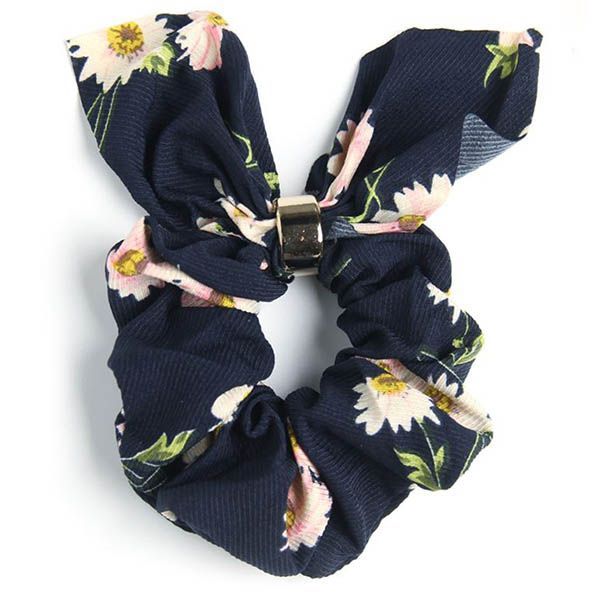 エルメス　正規品　花柄シュシュ付きヘアアクセサリー エルメス 正規品 花柄シュシュ付きヘアアクセサリー エルメス