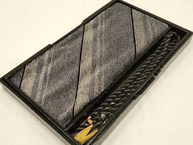 平和屋本店●和装小物 帯締め 帯揚げセット 振袖用 総絞り 斜縞 金糸 金彩 撚り房 AABC4201ay