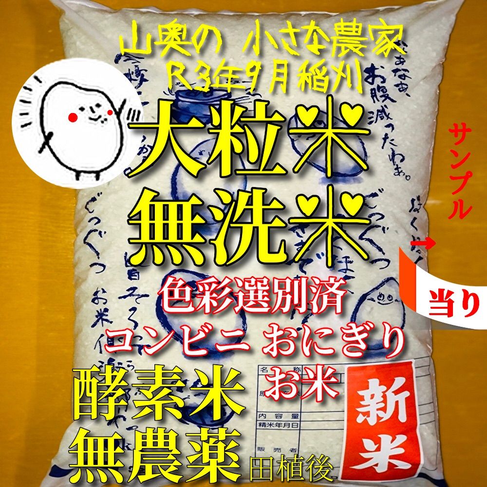 超希少 棚田米 小さい 酵素米 大粒米 玄米５Kg「無洗米に精米」 売買されたオークション情報 落札价格 【au  payマーケット】の商品情報をアーカイブ公開