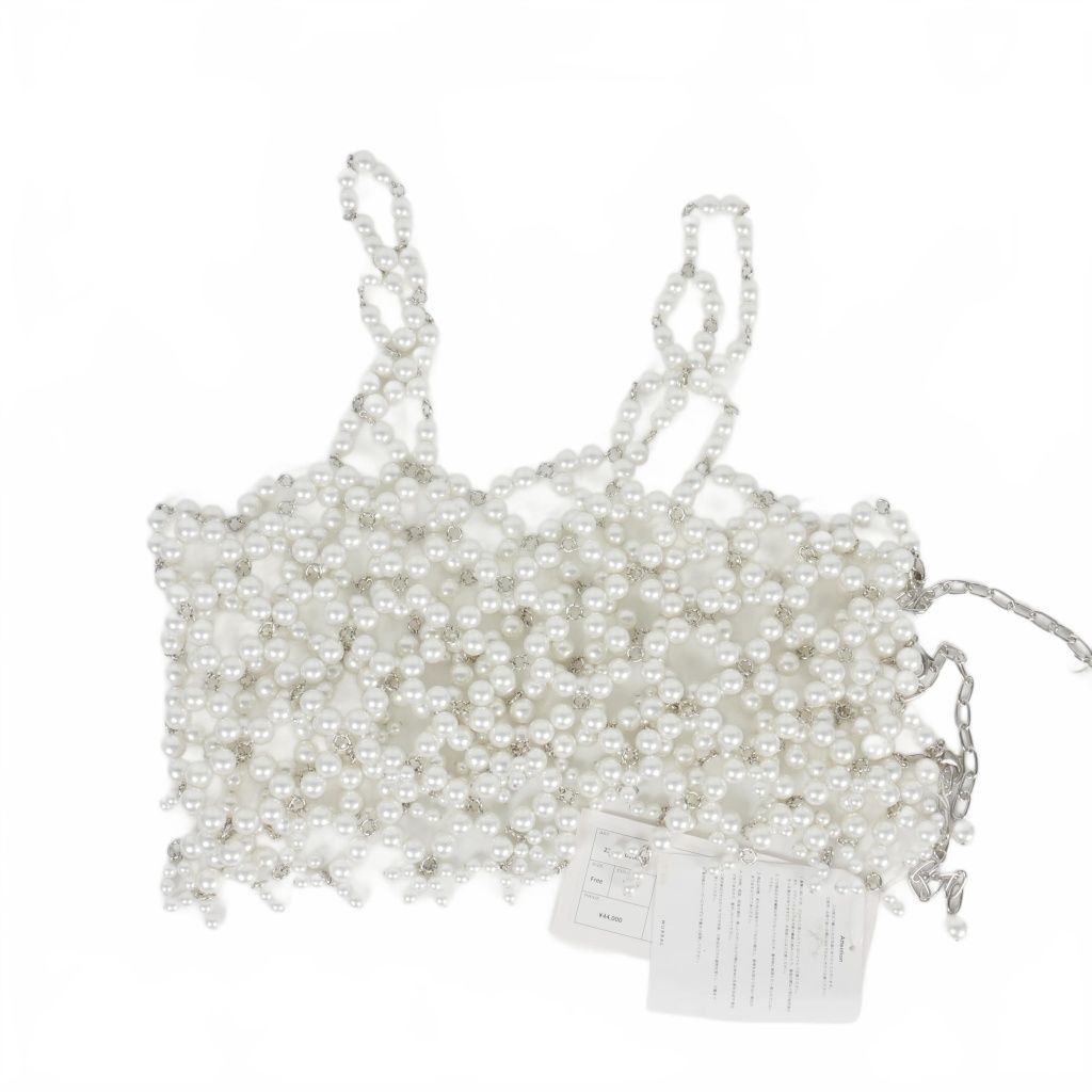 ミューラル MURRAL Snow cover pearl bustier パールビスチェ F 白