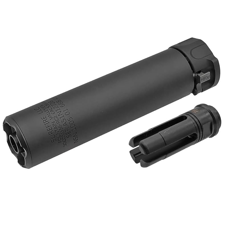 14mm逆ネジ用 サプレッサー ＆ ハイダーセット SFタイプ SOCOM556 RC2 サイレンサー ＆ SFタイプ 4Prong フラッシュハイダー BK ブラック