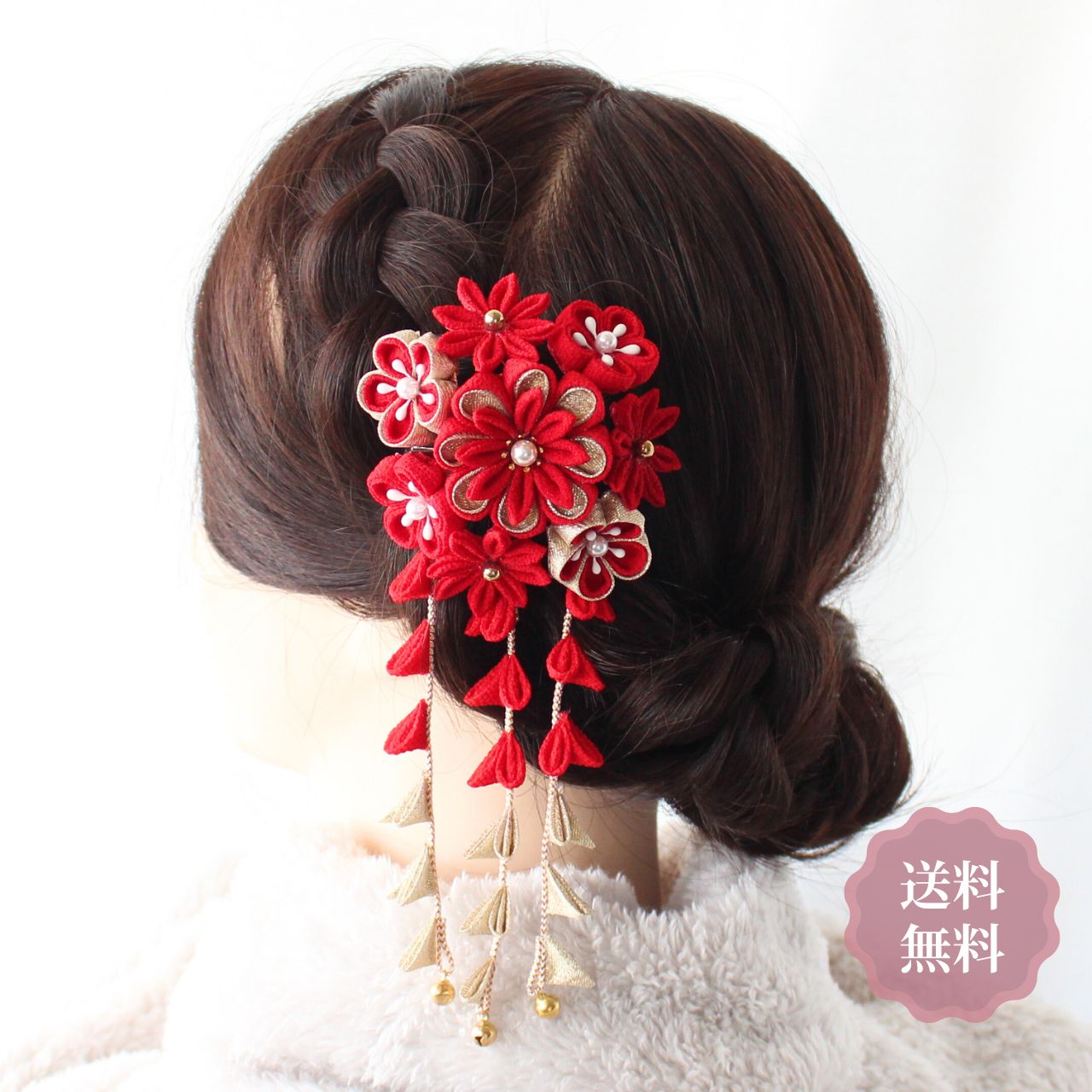 アンティーククリーム色の着物と帯のセット☆2歳から3歳 アンティーク