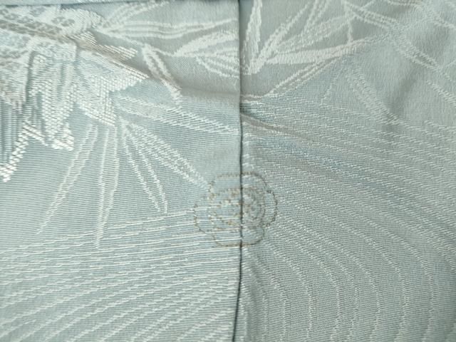 平和屋着物▽上質なお召 単衣 竜田川文 浅縹色 正絹 逸品DAAV5344az