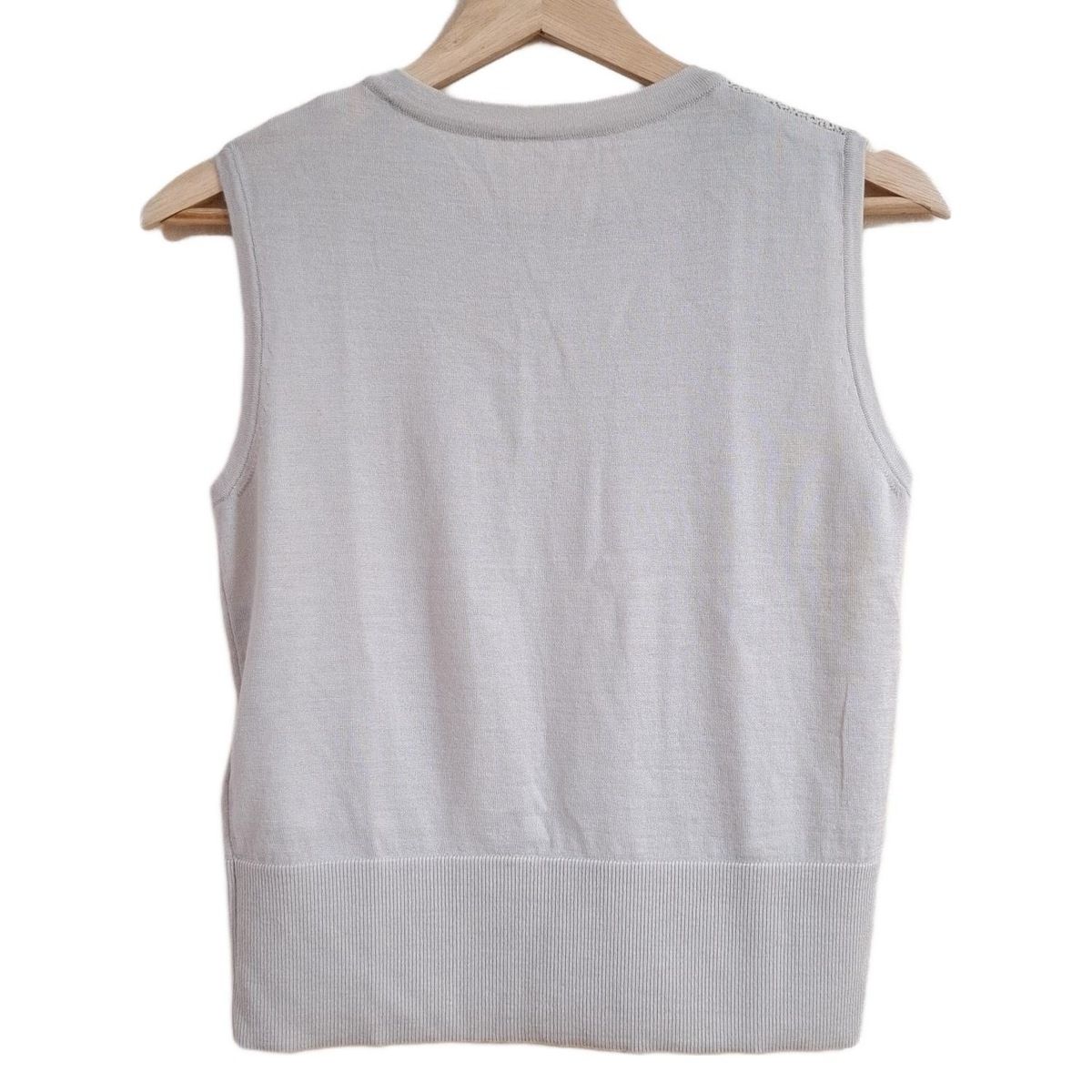 FOXEY フォクシー ノースリーブセーター サイズ40 M レディース - 41350 ベージュ