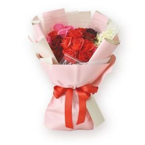 3営業日で発送 ソープフラワー レーヌ 6 ブーケ 8個アソート GR OR PK PU RD YE S-141RD 入数 8