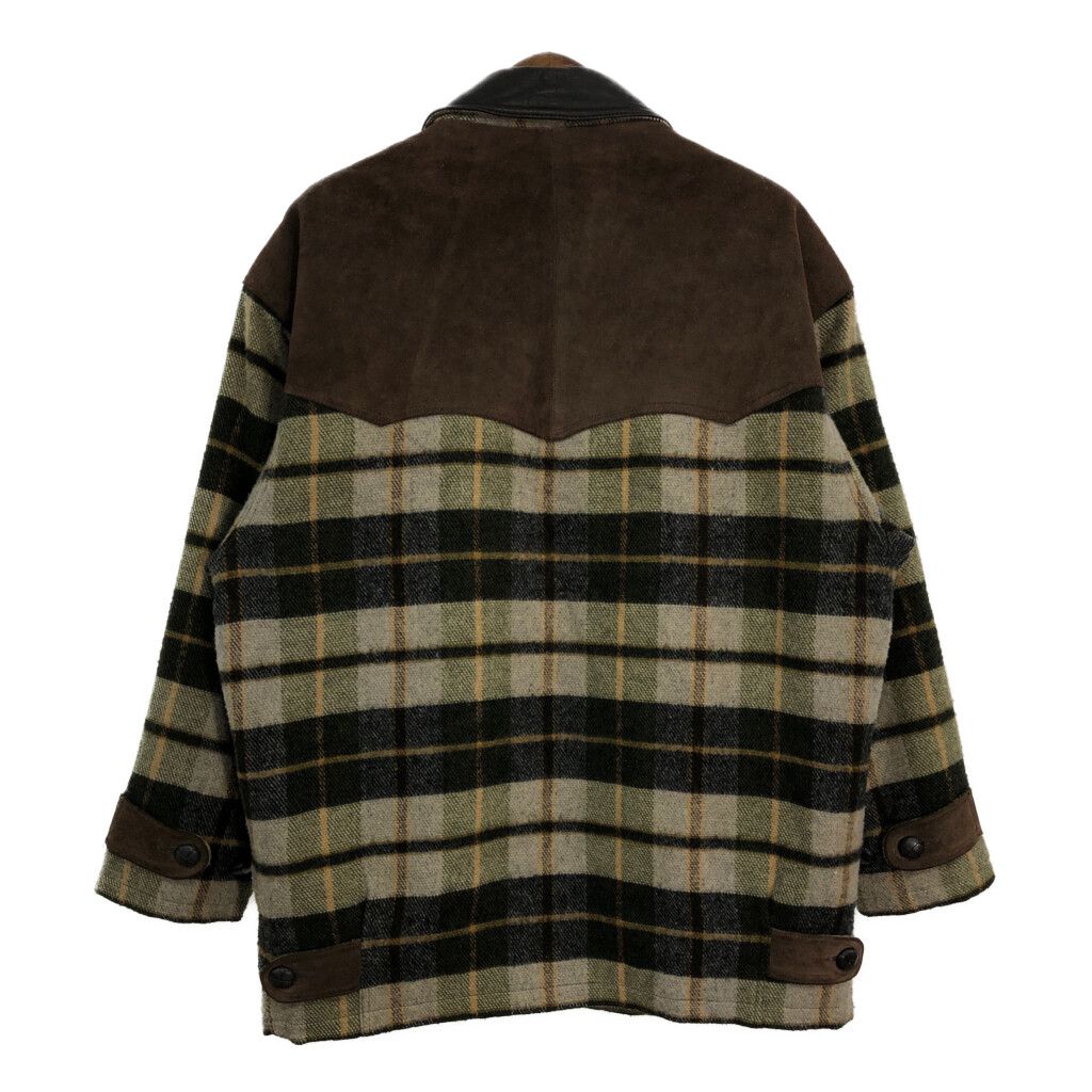 EDWIN ウールチェックハーフコート 最 安値 で