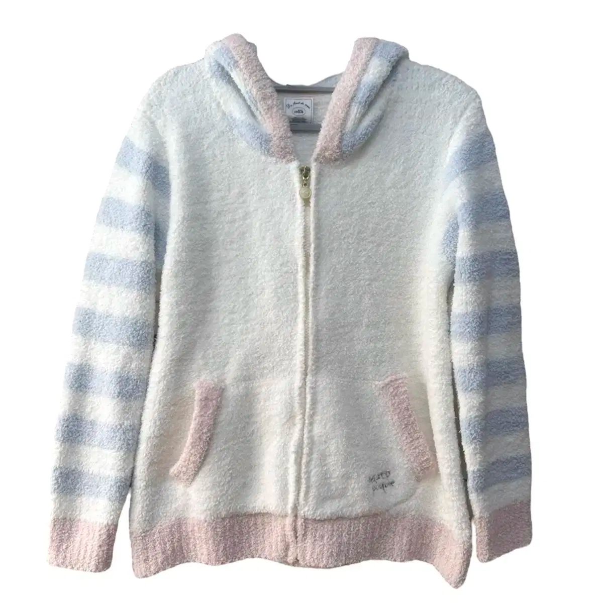 ジェラートピケ わたあめカラー パジャマ フードジップアップ