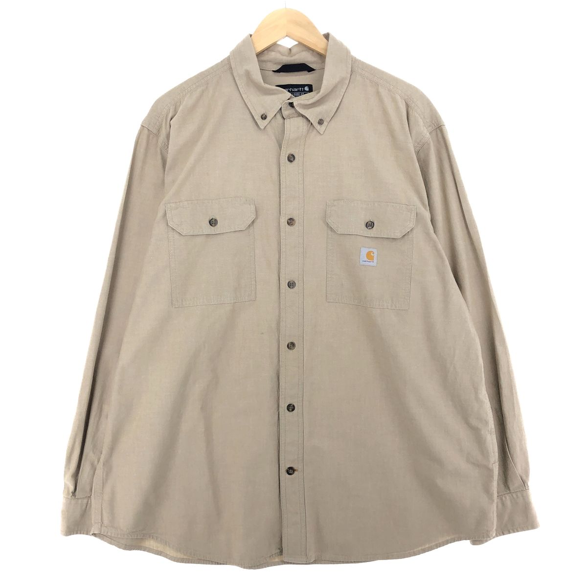 古着 カーハート Carhartt Loose Fit 長袖 ボタンダウン ワークシャツ メンズXL/eaa443501
