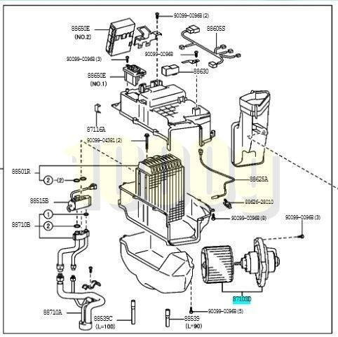 トヨタ純正 超 品 ランクル 100 ヒーター ブロアモーター ランドクルーザー HDJ101 UZJ100 1998 1-2007 8 FFCRYSTALESIA_COM