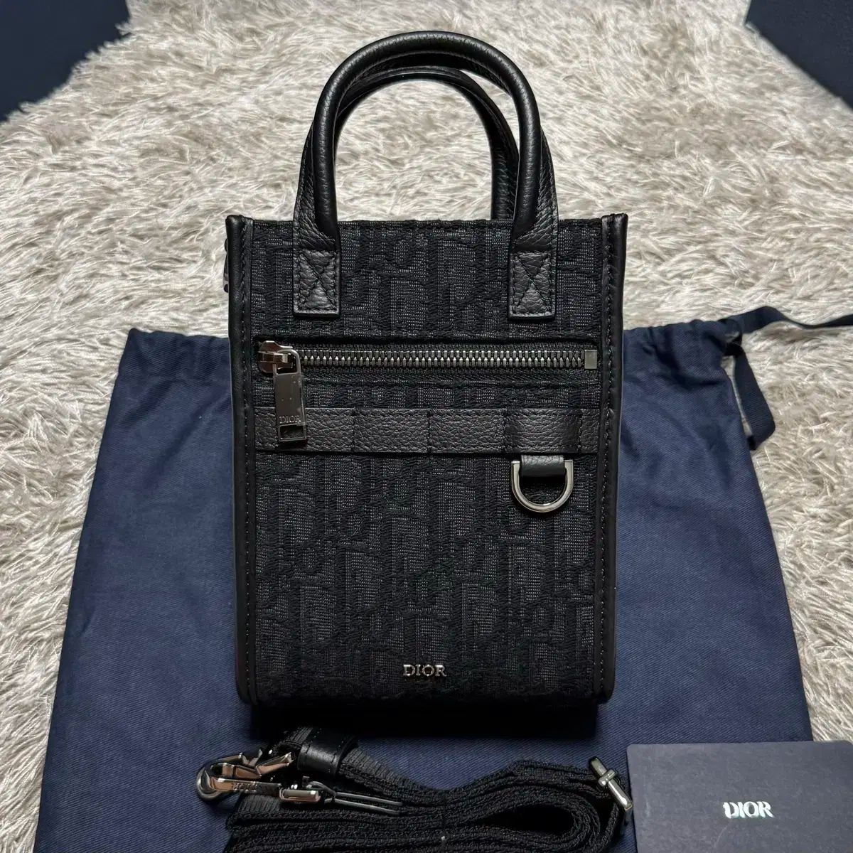 Dior サファリ トートバッグ ロゴ 正規品 ブラック オブリーク DIOR