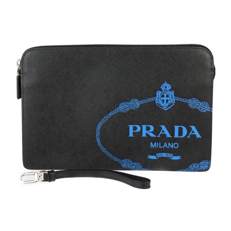 ふ 美品 PRADA プラダ トラベル ポーチ 2VF056 セカンドバッグ