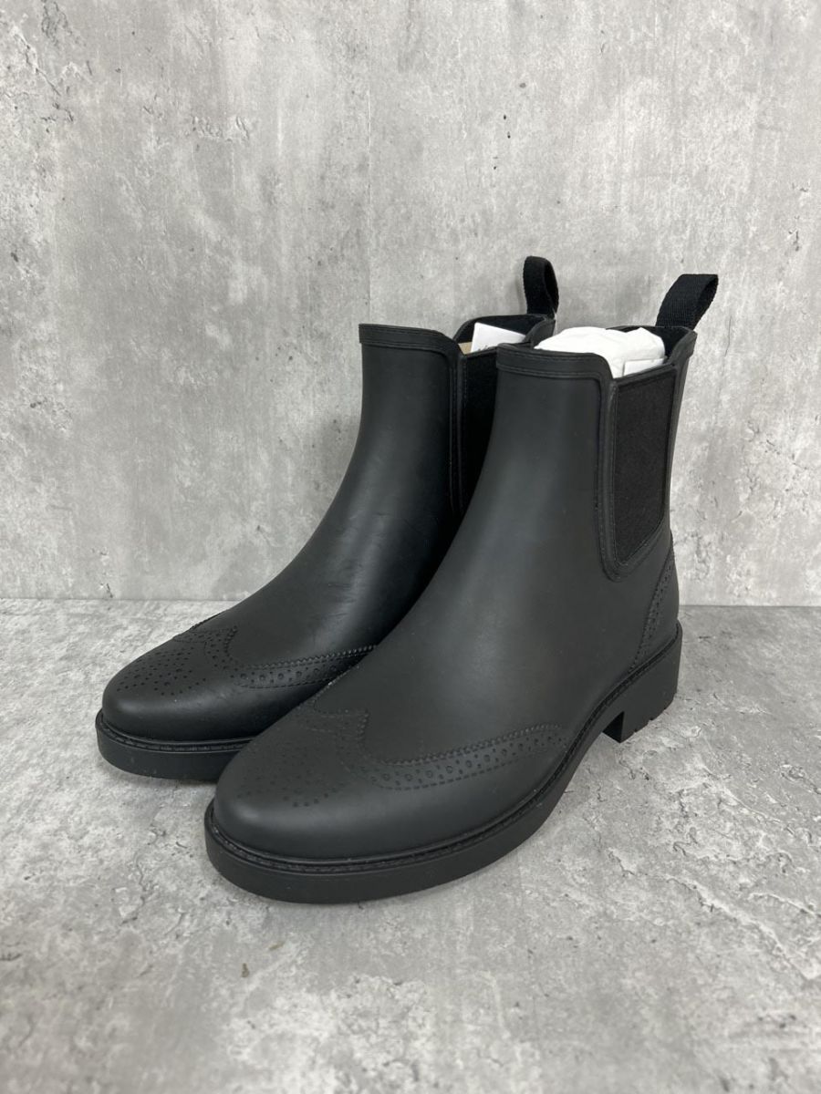 LAUREN RALPH LAUREN マット ラバー ラギッド レイン ブーツ size38 黒 ◎レディース