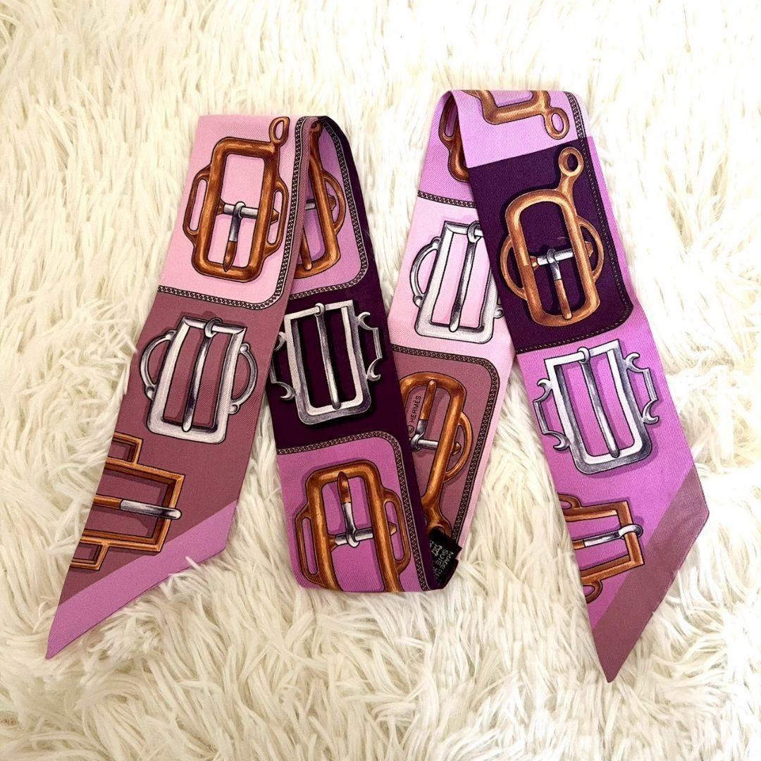 美品✨】エルメス ツイリー バックルモチーフ パープル 【公式通販】