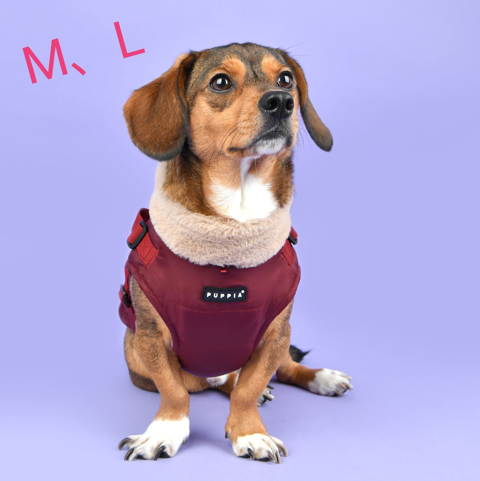 PUPPIA パピア フリースジャンパーM、L犬ハーネス犬服 ドッグウェア