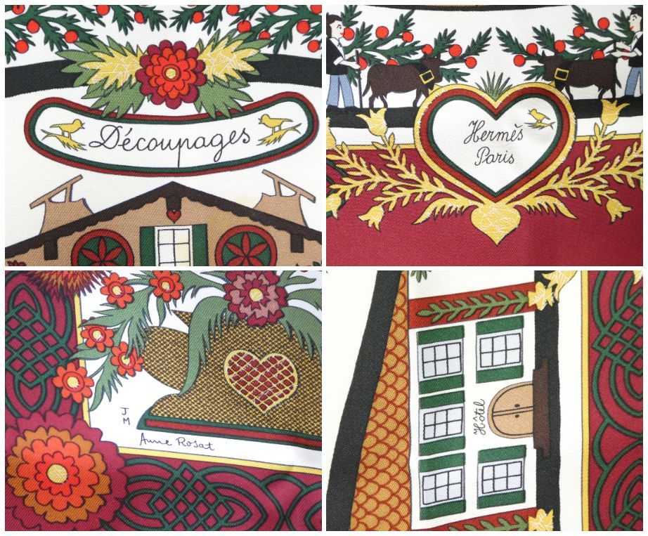 美品 エルメス カレ90 切り絵 ショール シルクスカーフ 美品 エルメス カレ90 切り絵 ショール シルクスカーフ