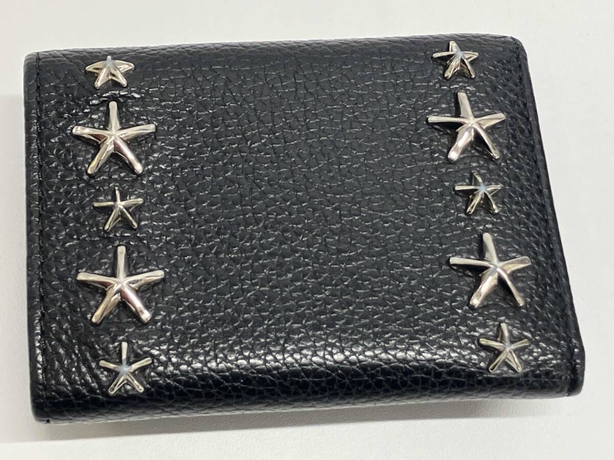 ジミーチュウ JIMMY CHOO 三つ折り財布 黒 ブラック m*a様 JIMMY CHOO 三