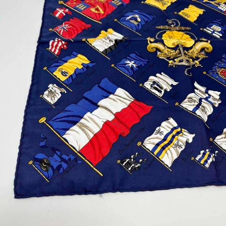 小物【正規品】エルメス プチカレ45 PAVOIS 国旗 シルクスカーフ