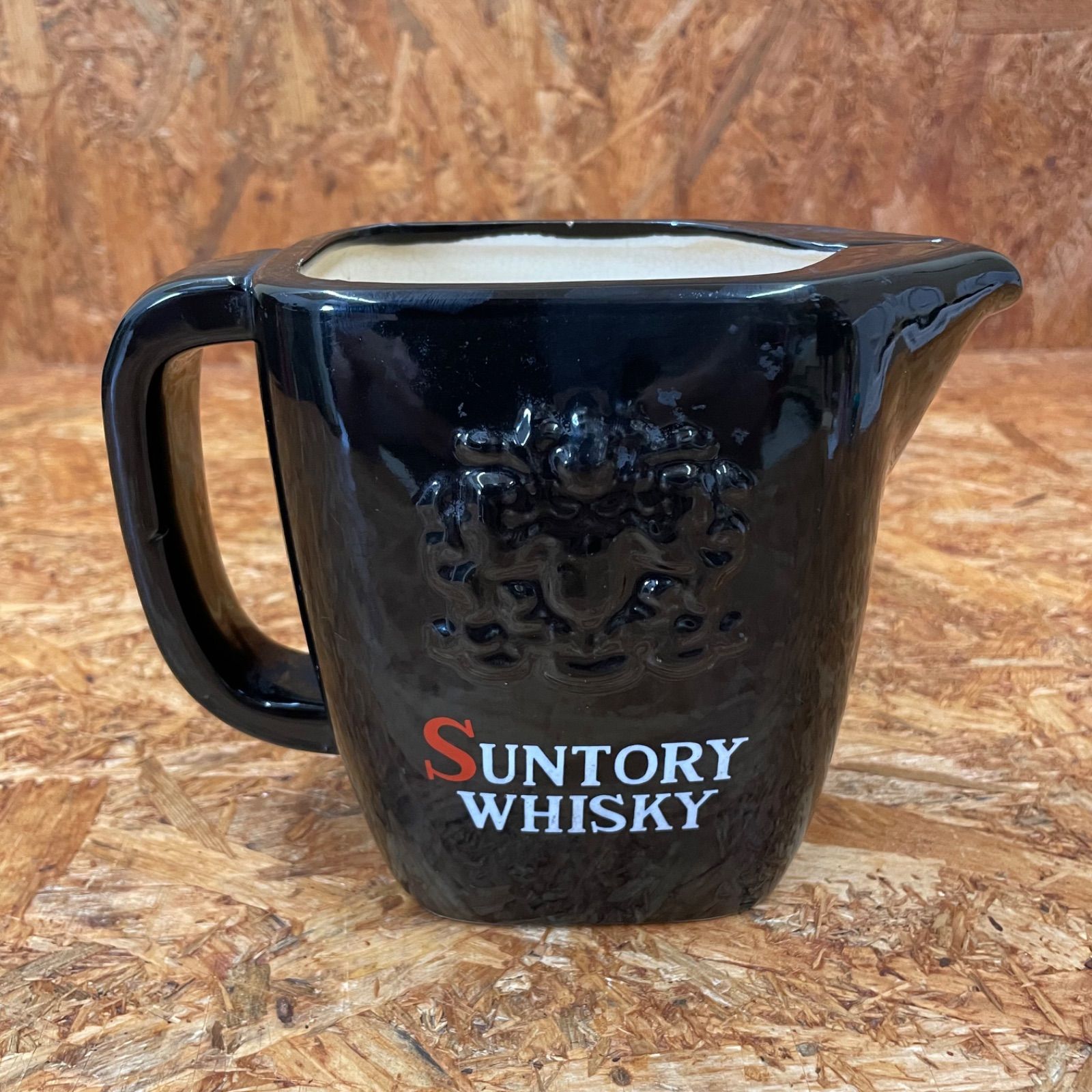 昭和レトロ 非売品 サントリー ウイスキー 陶器製 ピッチャー SUNTORY WHISKY 陶磁器 ノベルティ 水差し 当時物 アンティーク ヴィンテージ ビンテージ VINTAGE