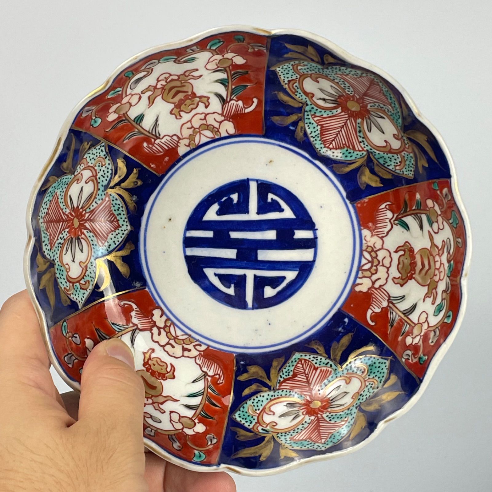 290 錦手 獅子 古伊万里 伊万里焼 骨董 アンティーク 膾皿 5枚セット