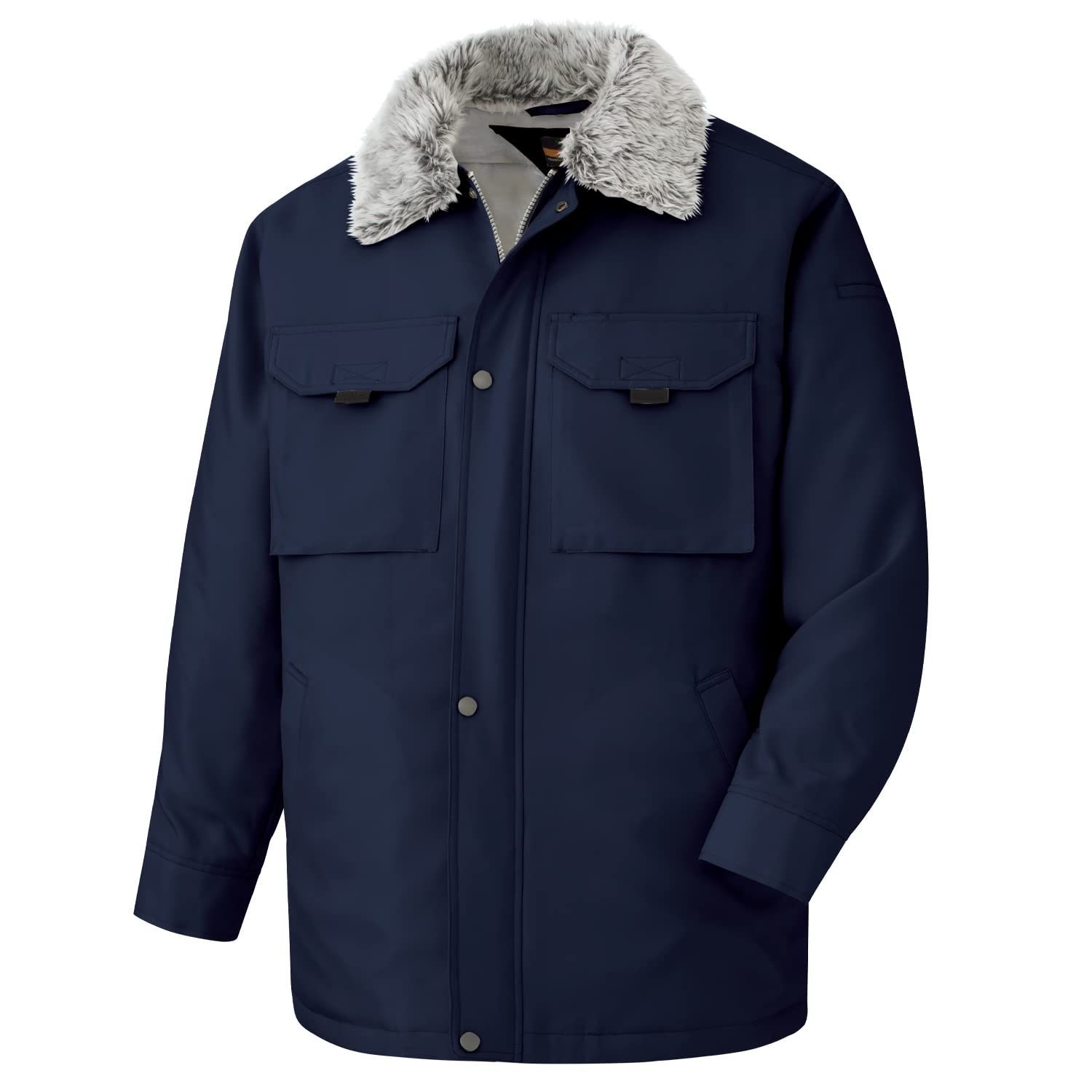 ミドリ安全 防寒服 作業着 長袖 カストロコート 撥水 ボア付 M4047 上 ネイビー 5L 上 M4047 ボア付 撥水 ネイビー カストロコート 長袖 作業着 5L 防寒服