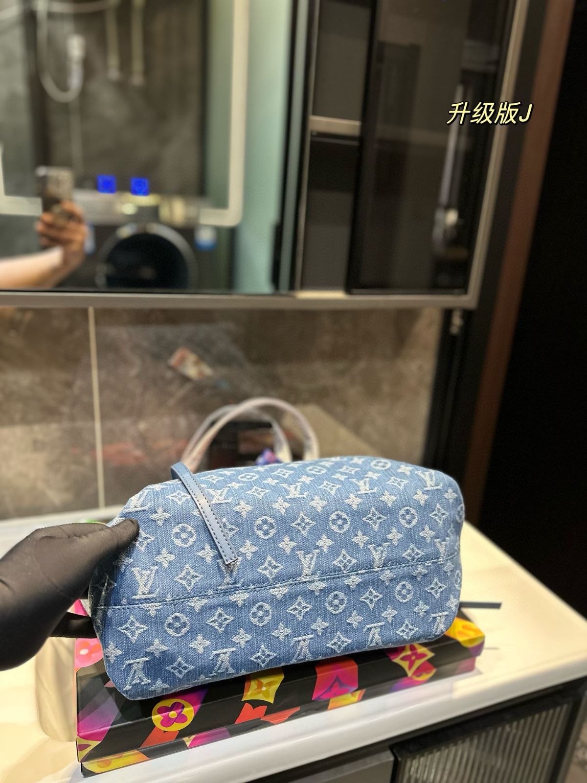 デニム刺繍トートバッグ