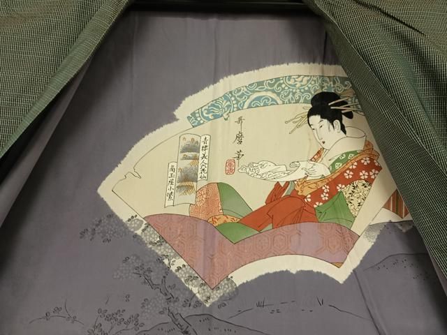 平和屋着物○男性 本場大島紬 アンサンブル 格子 正絹 逸品 AAAV7308zg