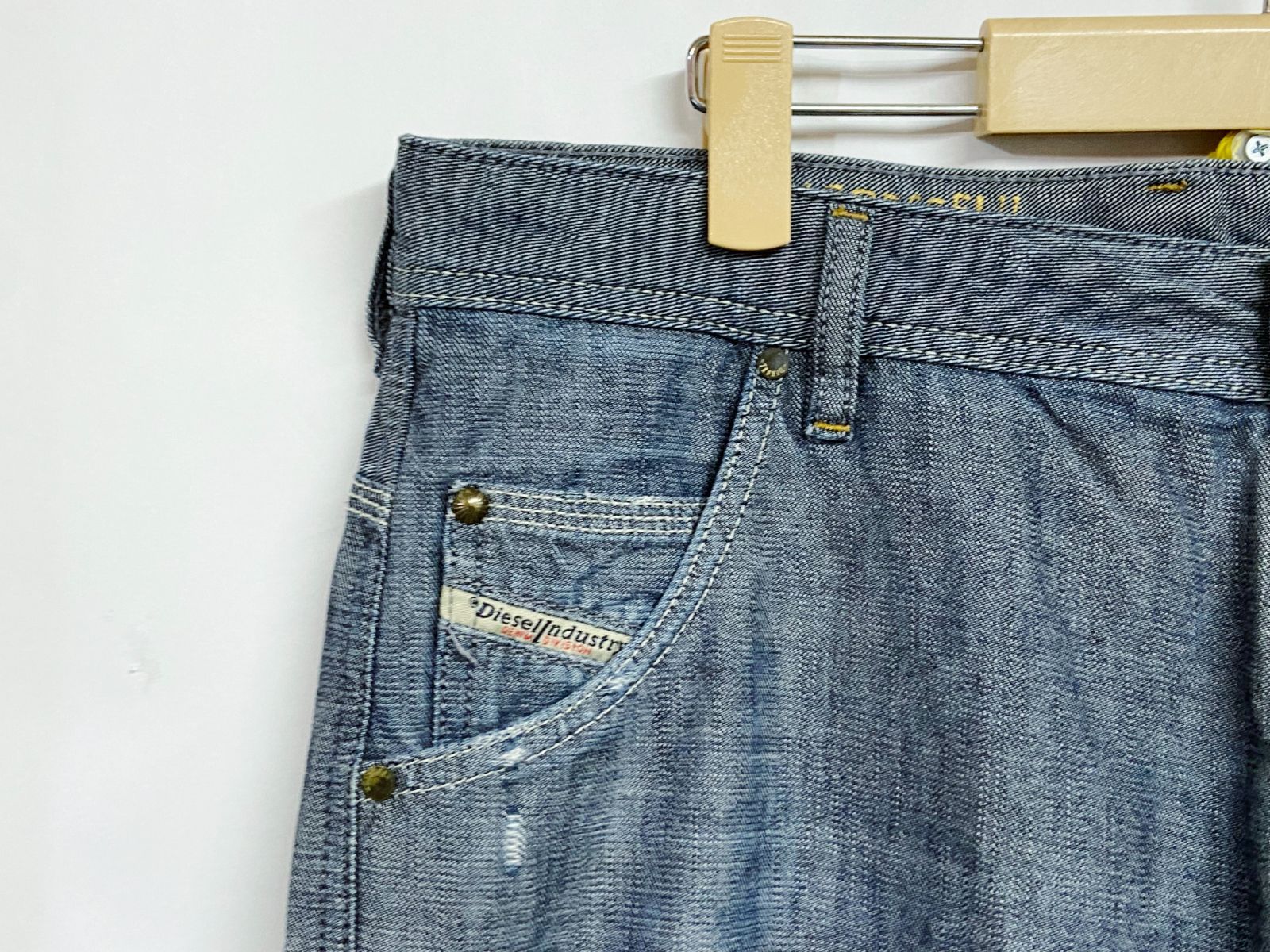 DIESEL ダメージ加工 グレー デニムパンツ W30 Diesel ダメージ加工