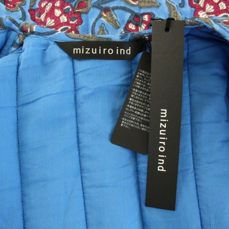 ミズイロインド mizuiro ind インディアンプリントキルトベスト 