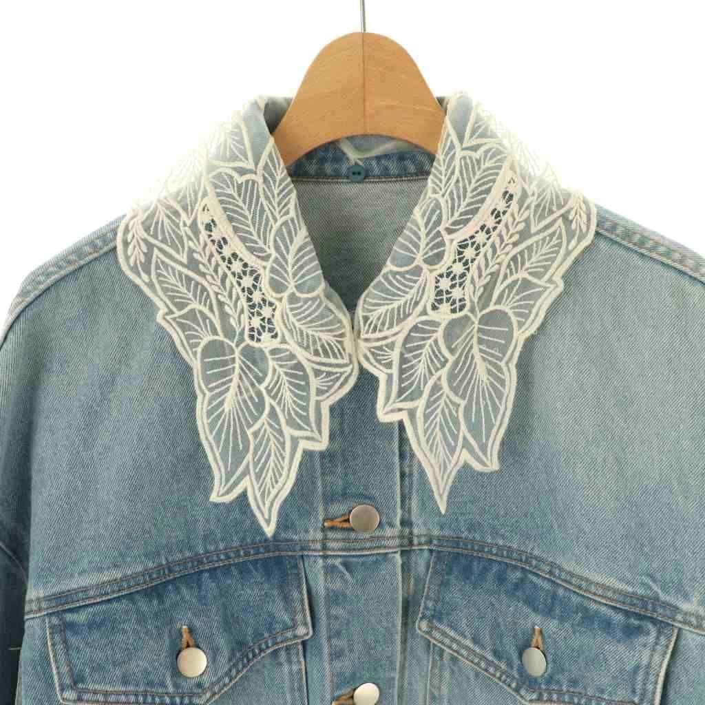 【試着のみ】Diagram 刺繍衿デニムジャケット ダイアグラム グレースコンチネンタル Diagram GRACE