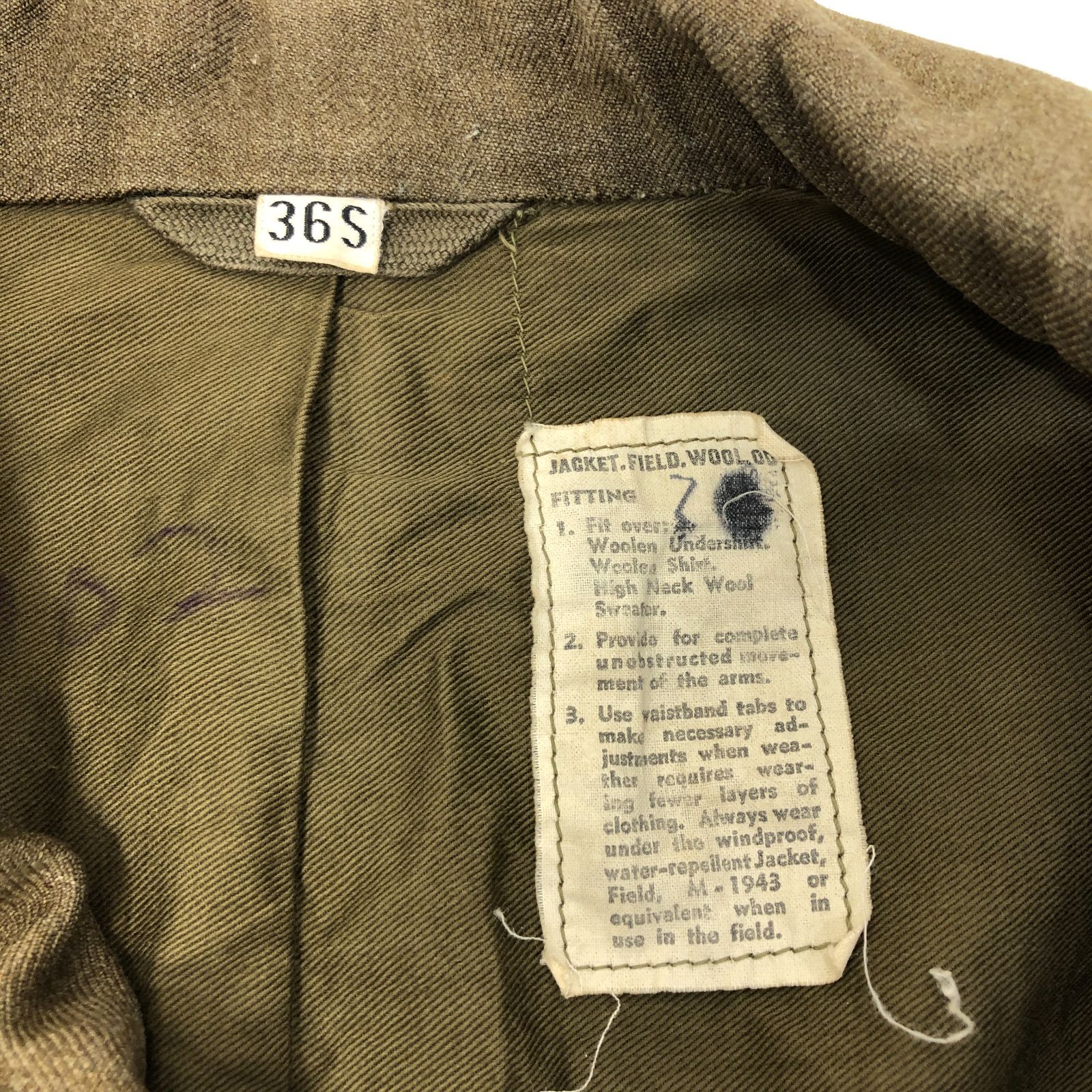 US.ARMY WWⅡ Ike Jacket M-1944 アメリカ軍 アイクジャケット サイズ 