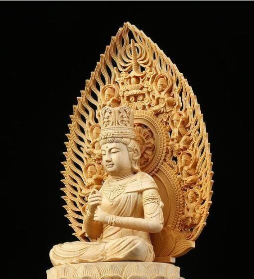 Amazon｜海宇工芸(kaiu art) 木彫り仏像 小仏-向源寺形【十一面