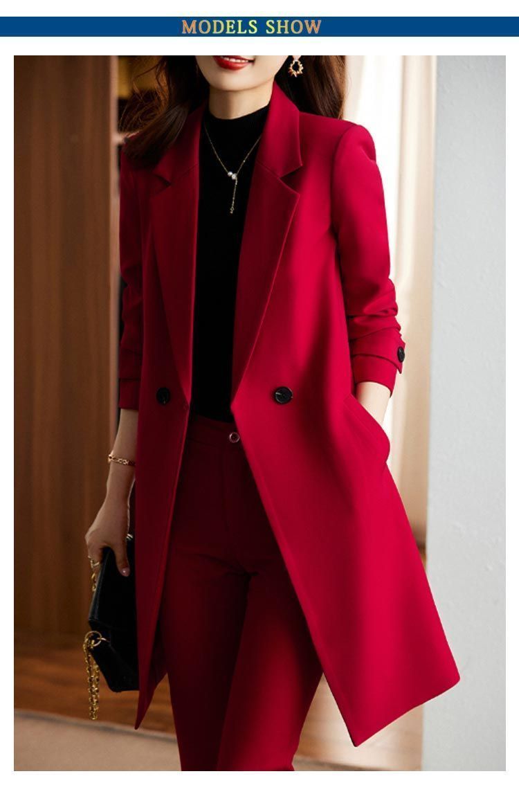 2点セット 上品 レディース セットアップ 春 かっこいい スラックス 大人 女性 パンツスーツ フォーマルスーツ 秋冬 ロングコート ママスーツ ビジネス 卒業式 入学式 結婚式 七五三 cjfj144298 MAAHADDERANG_COM