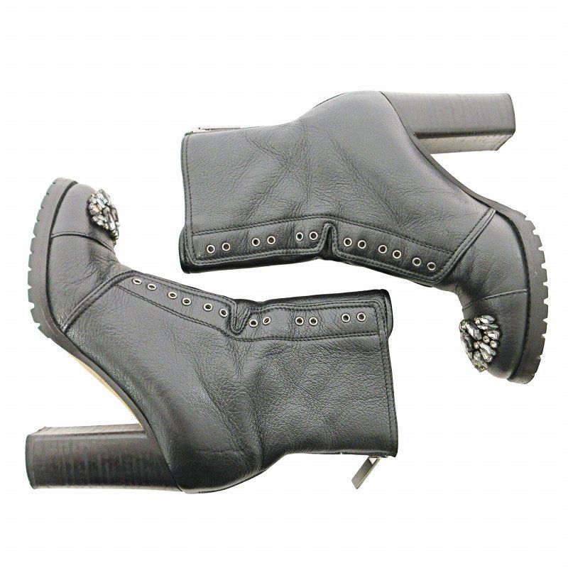 ジミーチュウ JIMMY CHOO 美品 ビジュー ショートブーツ バック