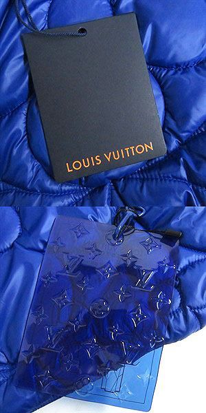 未使用品□22SS LOUIS VUITTON/ルイヴィトン 1A9FUH LVSE フラワー キルテッド フーディジャケット ブルーフランス 50 フランス製 正規品 t16-st30405-1202