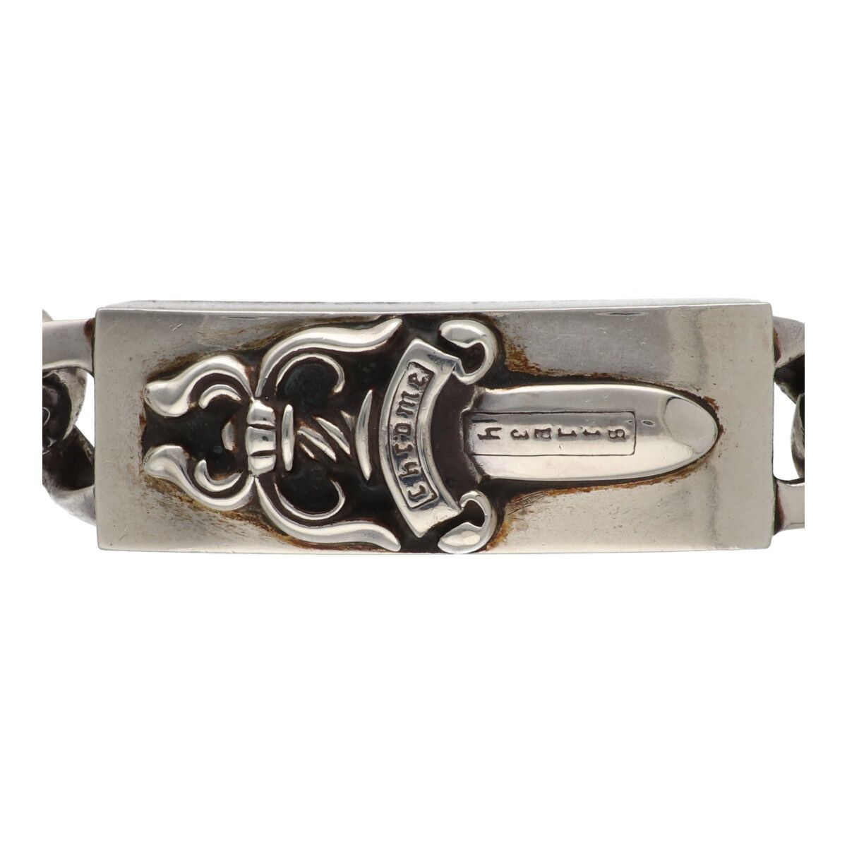 シルバー950　クローデザイン　cross クリップブレスレット104g　極太 中古】 CHROME HEARTS クロムハーツ ダガーIDクリップ