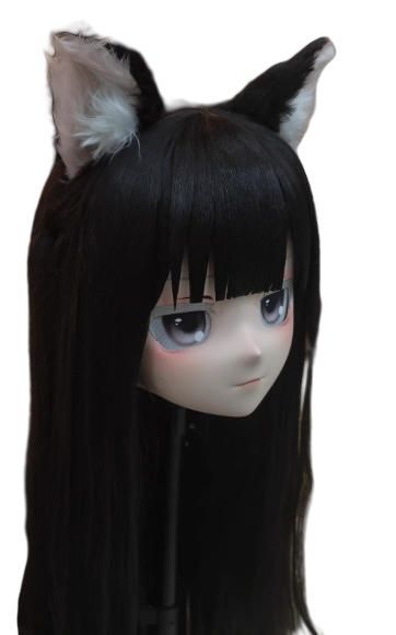 全頭マスク カツラ付き NO.1102 フルマスク ドール ヘッドロリータ人形 コスプレ マスク 仮装 着ぐるみ コスチューム 二次元