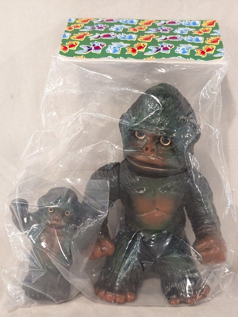 シュライヒ 一二三トーイ ゴリラ怪獣ジャンボ 黒成型 緑 茶塗装 42512 モンスターゴリラ