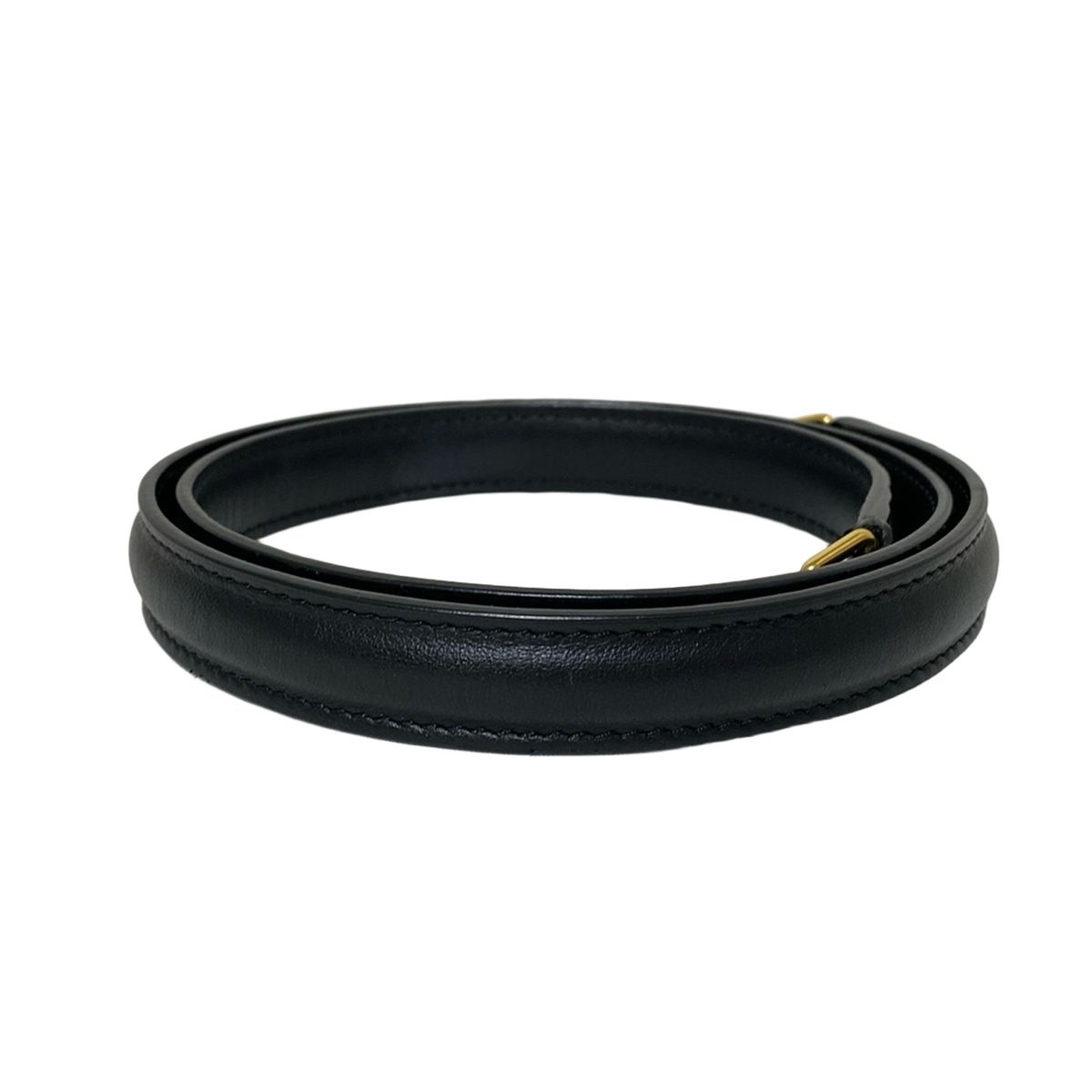 CELINE(セリーヌ) ショルダーストラップ - 黒×ゴールド レザー - メルカリ 