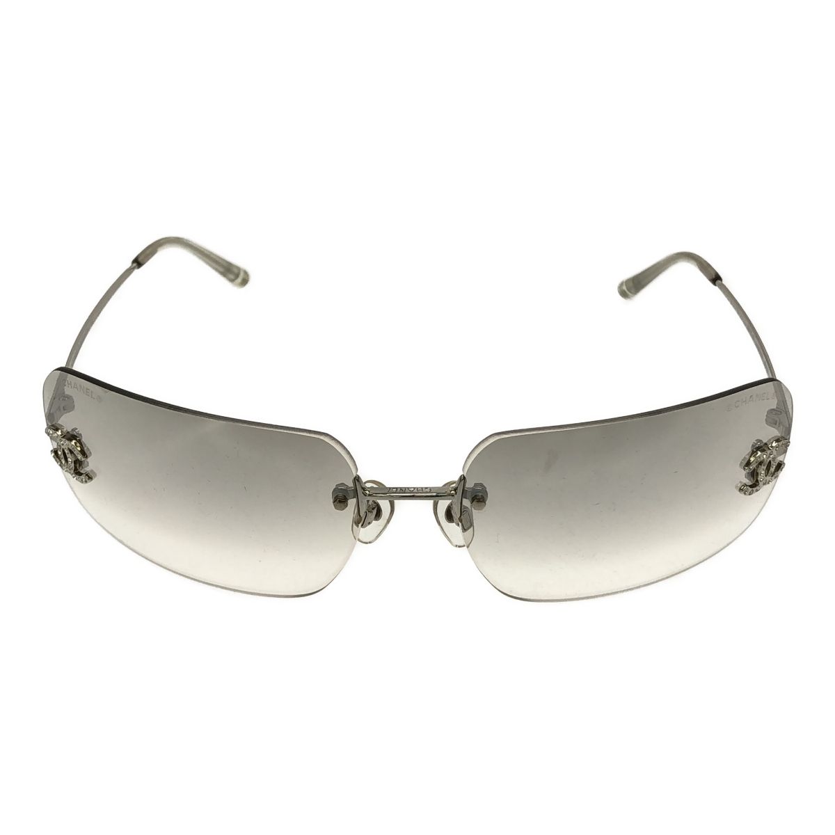 CHANEL シャネル サングラス フレームレス ココマーク 62□17 120 4017-D ｃ.170/8G ブラックグラデーション イタリア製 CHANEL シャネル サングラス フレームレス ココマーク 62□17 120 4017