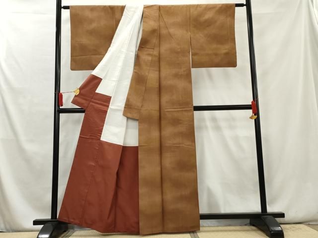 平和屋着物□上質な紬 霞文 縞 正絹 逸品 AAAY1016cs - メルカリ 