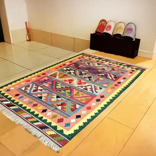 ペルシャキリム ペルシャ 手織り キリム オールド アンティーク調 ラグ サイズ 100