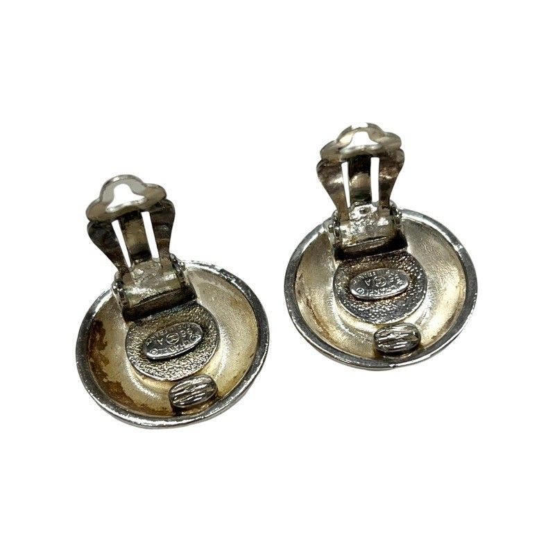 CHANEL シャネル 96A ゴールド×シルバー メタル×GP イヤリング  