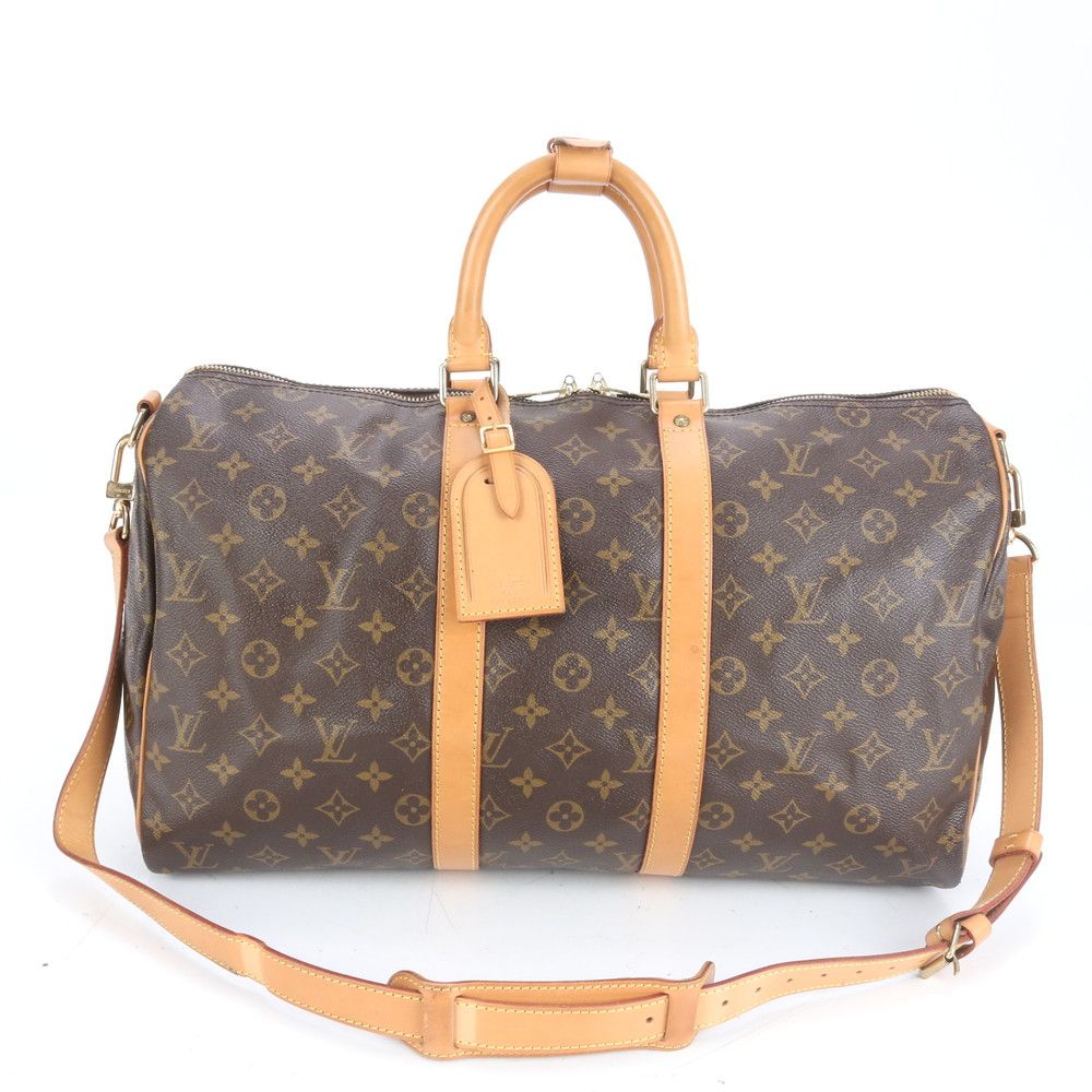 【極美品】ルイヴィトン キーポル45 ボストンバッグ モノグラム レザー 大容量 LOUIS VUITTON 中古 ルイヴィトン キーポル・バンドリエール 45