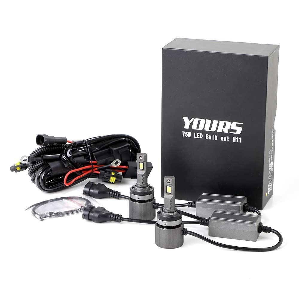 新品 YOURS(ユアーズ) H8 H11 H16 75W 14000LM フォグランプ LEDバルブ 2本左右セット 【イエロー 3100K】 y405-013 [2] S