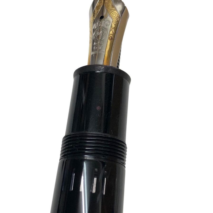 DUPONT - 良品▼Dupont デュポン Olympio CASINO E 007 オランピオ カジノ ロワイヤル ペン先18K Mニブ 0606/2007 万年筆 ブラック シルバー フランス製 メンズ DUPONT - 良品▽Dupont デュポン Olympio CASINO ROYALE 007